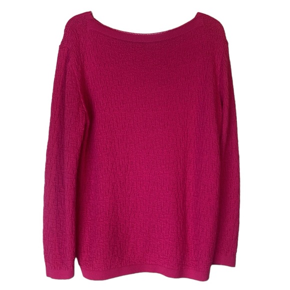 Pink Oversized Cable Knit Sweater, Size Medium - Picture 3 of 14